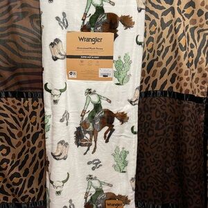 Wrangler Western Cowboy Plush Throw